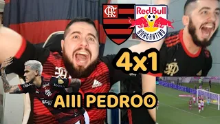 REACT MELHORES MOMENTOS FLAMENGO 4X1 BRAGANTINO - HAT TRICK DO PEDRO