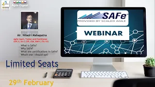 SAFe 5 Webinar on 29th Feb 2020