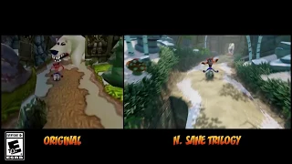 Crash Bandicoot N.Sane Trilogy Remaster PS4 vs PS1 Graphics Comparison