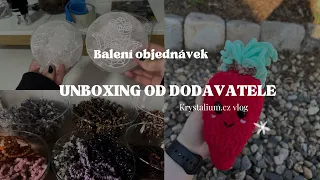 Balení objednávek, balíček od dodavatele unboxing, háčkované produkty / VLOG KRYSTALIUM #2