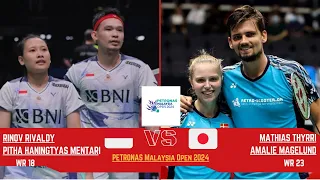 R32 Rinov Rivaldy/ Pitha H M (INA) vs Thyrri M/ Magelund A (DEN) Petronas Malaysia Open 2024