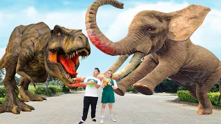 Most Dramatic T-rex Attack | Elephant Vs T-rex | Jurassic Park Fan-Made Film | Dinosaur TOP Video