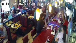 CAUGHT ON VIDEO: Diner owner jump into action to save choking customer