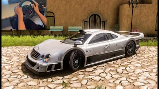 Mercedes Benz CLK GTR  - Forza Horizon 5 (Steering Wheel + Shifter Gameplay)