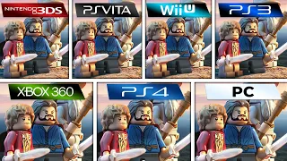 Lego The Hobbit (2014) 3DS vs PS Vita vs Wii U vs PS3 vs XBOX 360 vs PS4 vs PC (Graphics Comparison)