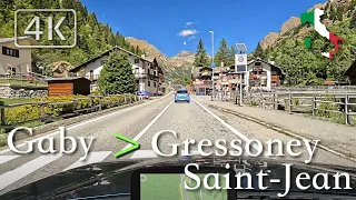 Scenic Drive (Valle d'Aosta), Italy [Gaby ⩾ Gressoney Saint Jean] August 2022 | 🌞