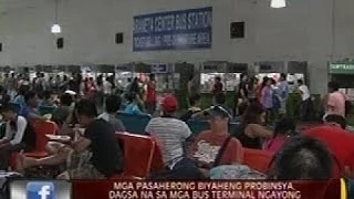 24 Oras: Mga pasaherong  biyaheng probinsya, dagsa na sa mga bus terminal ngayong Lunes Santo