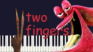 Kraken Theme - Hotel Transylvania 3 / TWO fingers EASY piano tutorial