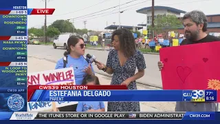 HISD parents protest outside of schools after wave of staff released