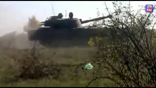 Танк и САУ «Акация» бьют по позициям ополчения 21 10 Донецк