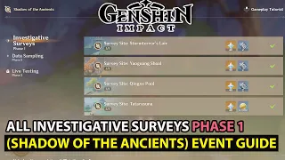 Genshin Impact - Shadow of the Ancients Event - All Investigative Surveys (Phase 1) Full Guide