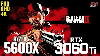 Red Dead Redemption 2 on Ryzen 5 5600x + RTX 3060Ti 1080p, 1440p, 2160p benchmarks!