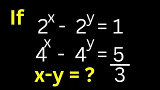 👍Math olympiad Problem x-y = ? | Beautiful Algebra Solution...