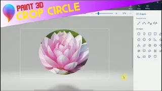how to crop an image in circle using paint 3d