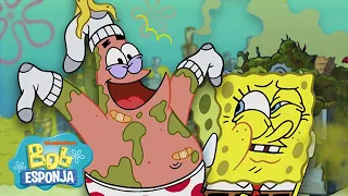 ¡Bob Esponja va a bucear entre la basura! | Los momentos "MÁS DESECHABLES" de Fondo de Bikini | Bob