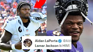 NFL PLAYERS REACT TO LAMAR JACKSON VS HOUSTON TEXANS | RAVENS VS TEXANS REACTIONS