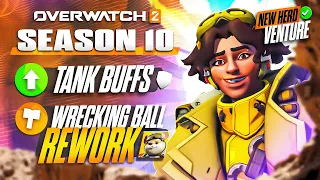 FULL Season 10 Patch Notes...Tank Buffs? | Overwatch 2