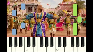 piano tutorial "PRINCE ALI" Aladdin, Disney, Will Smith, with free sheet music