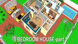 5 bedroom house plans-5 bedroom duplex house design-5 bedroom bungalow house design-manis home-part1