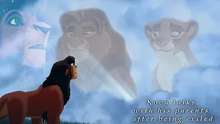 Kovu talks with his parents after being exiled (FANMADE)