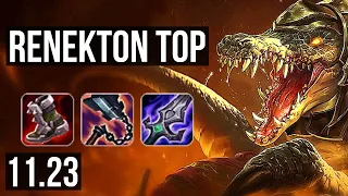 RENEKTON vs JAX (TOP) | 11 solo kills, 17/2/8, Legendary | KR Diamond | 11.23