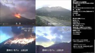 Amazing Video Sakurajima Eruptions Caught on Surveillance w/ Lightning (Kyūshū, Japan)