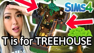 Building a TREE HOUSE using letters of the alphabet! Sims 4: Alphabet Build Challenge | Part 20