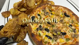 ASMR | PIZZA , HOT WING AND WAFFLE FRIES EATING SHOW | MUKBANG