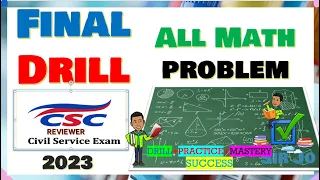 2023 Civil Service Reviewer Final Drill Math Problem CSC New