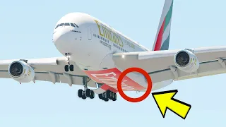 A380 Landing Gear Got Stuck During Landing [XP11]