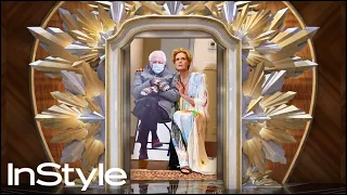 Cynthia Nixon (and Bernie!) | 2021 Golden Globes Elevator | InStyle | #Shorts