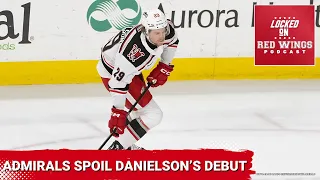 Nate Danielson's pro debut spoiled by Admirals, as Griffins are routed in game 2