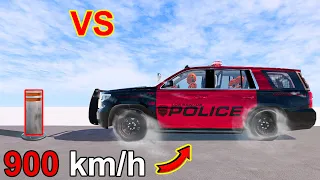 Bollard VS Police Car Collided at 900km/h (with Dummy) Cars Crash Test ⏩ BeamNG | Car bins