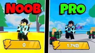I Went From NOOB To PRO In Anime Swords Simulator!