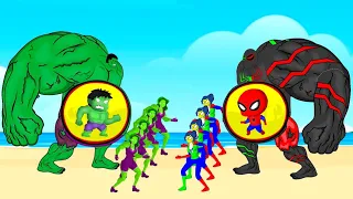 Rescue HULK Family & SPIDER-MAN Family From BLACK SPIDER-HULK : Who Is The King Of Super Heroes?