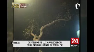 Destellos de luz aparecieron en el cielo durante el sismo de magnitud 6.0