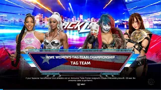 WWE 2K24 Jade Cargill And Bianca Belair VS The Kabuki Warriors WWE Women tag team championship