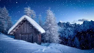 It's Snowing❄️☃️ isn't it magical!! Enjoy this cabin! #snowfall #nieve #snow #whitenoise #asmrsnow