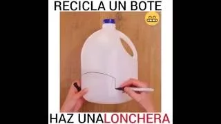 CON BOTELLAS PLÁSTICAS PUEDES HACER LONCHERAS TUTORIAL