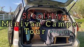 Toyota Sienna Minivan Camper Conversion Tour | Stealth Vanlife build with Solar, Water, and AC