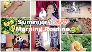 5 AM MORNING ROUTINE 🌞 : Realistic & Productive + Healthy habits | Summer Edition🌞