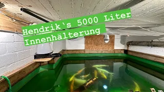 Hendrik‘s 5000 Liter Innenhälterung mit Schwarzachtal Koi von Wümme Koi!