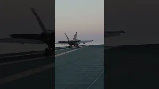 An F/A-18E Launches Aboard the USS Gerald R. Ford (CVN 78)