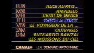 CANAL+ Bande-annonce Vos soirées du 28 décembre 1987 au 3 janvier 1988