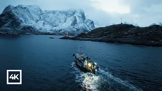 Lofoten Norway - Winter Relaxing Film 4K