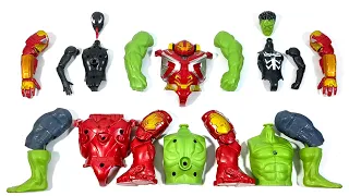 Merakit Mainan Venom vs Hulk Smash vs Hulk Buster Avengers Superhero toys Story