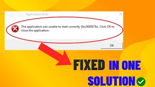 (ERROR Code 0xc000007b) -The Application Was Unable To Start Correctly | fixed | 2023