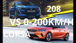 Peugeot 208 VS Opel Corsa ACCELERATİON HZILANMA 0-200