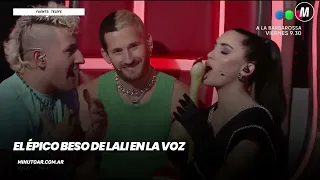 El épico beso de Lali en La Voz- Minuto Argentina