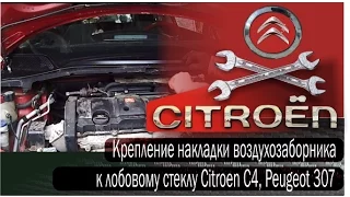 Крепление накладки воздухозаборника (жабо) Citroen C4,   Peugeot 307